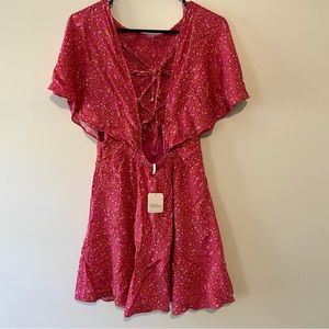 Pink femme combo free people dress open back